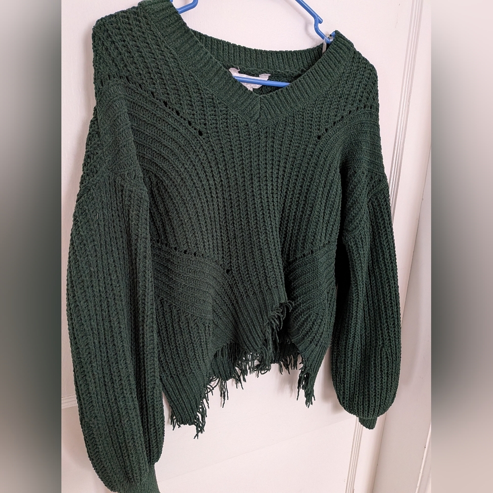 Women's Green Knit Sweater